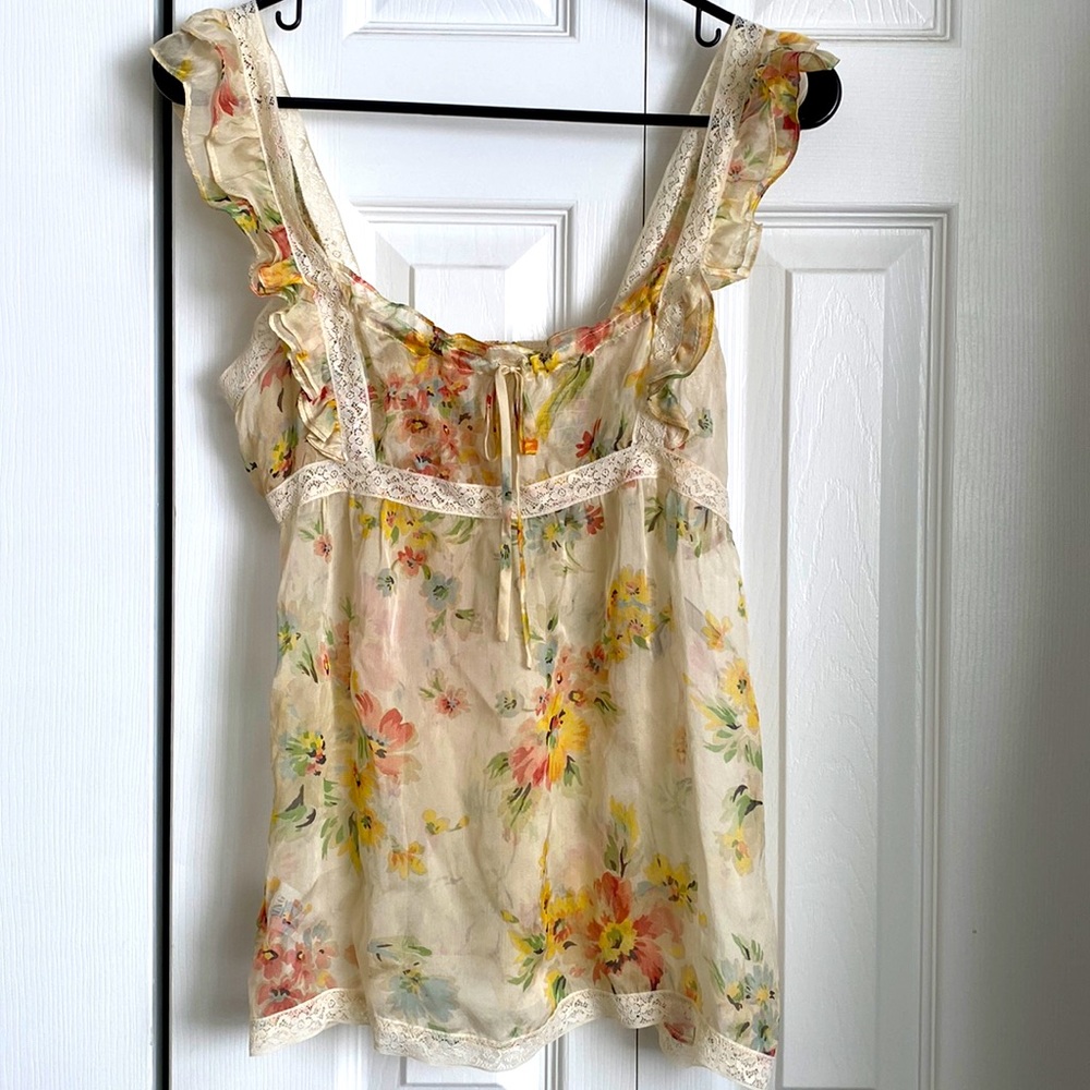 Vintage silk babydoll top